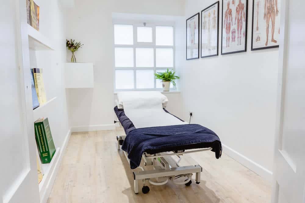 Osteopathy Couch in south petherton clinic, somerset